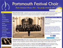 Tablet Screenshot of portsmouthfestivalchoir.co.uk